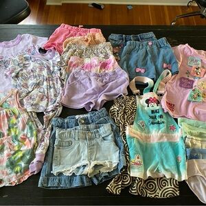 Girls Play Clothes 4/5T Lot of 22 Pieces Shorts Pajamas Underwear  Disney